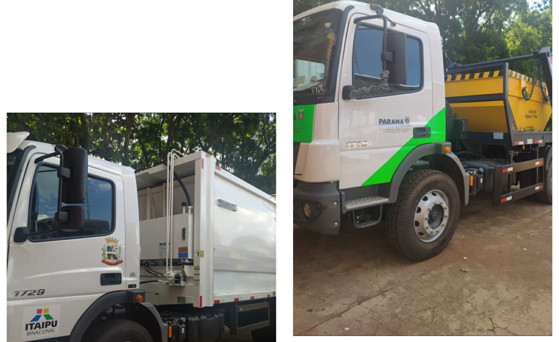 Secretaria de Agricultura e Gestão Ambiental recebe dois caminhões novos. 