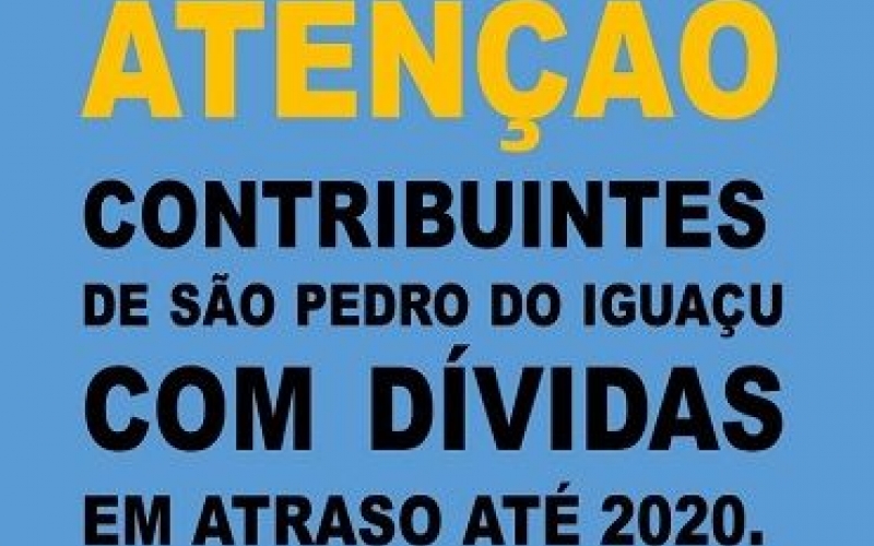 Prezado Contribuinte! Parcele seus débitos e evite a inscrição em dívida ativa