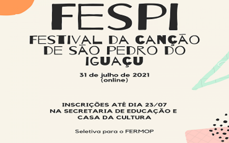 Mostre seu talento! Faça sua inscrição para o FESPI 2021! 