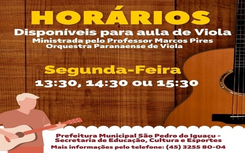 Aulas de Viola em São Pedro do Iguaçu